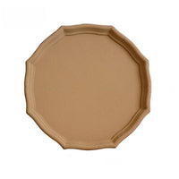 Wooden geometric shapes Matte light brown serving tray