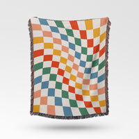Rainbow Checkered Throw