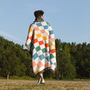 Rainbow Checkered Throw