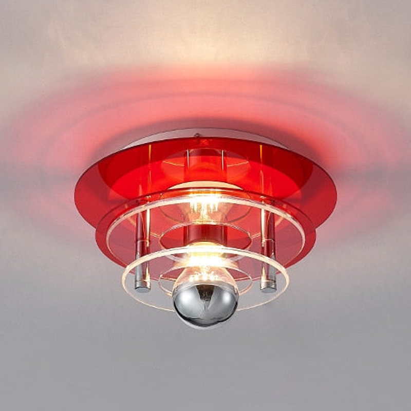 Retro Color Layers Acrylic LED Ceiling Lamp-Letifly Lights and Decor