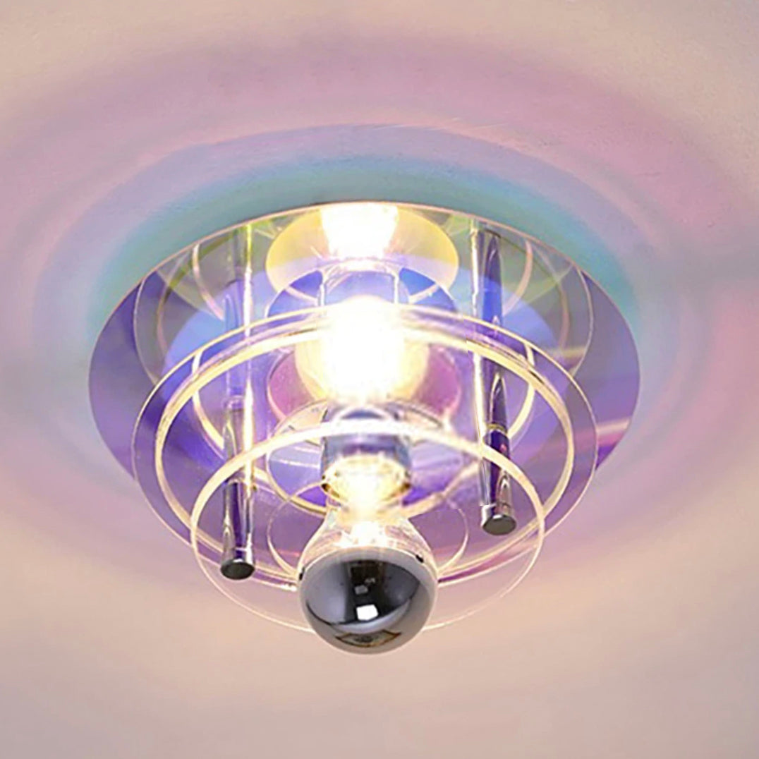 Retro Color Layers Acrylic LED Ceiling Lamp-Letifly Lights and Decor