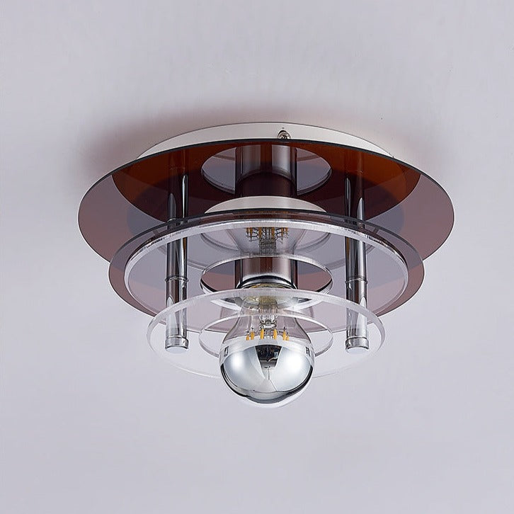 Retro Color Layers Acrylic LED Ceiling Lamp-Letifly Lights and Decor