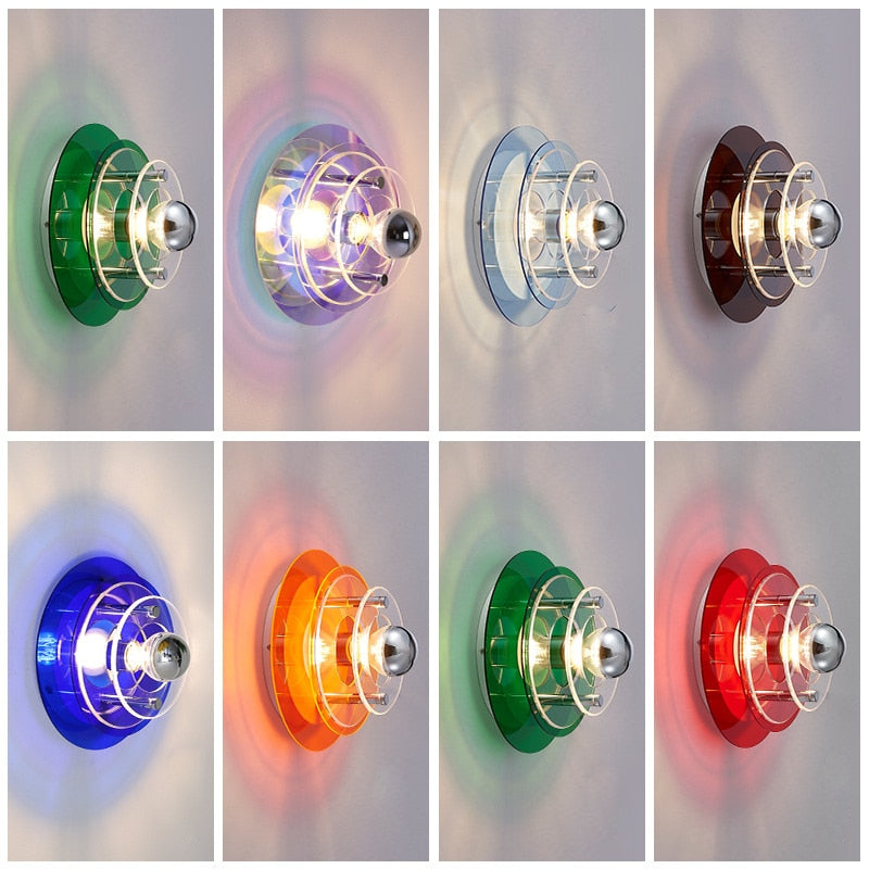 Retro Color Layers Acrylic LED Wall Lamp-Letifly Lights and Decor