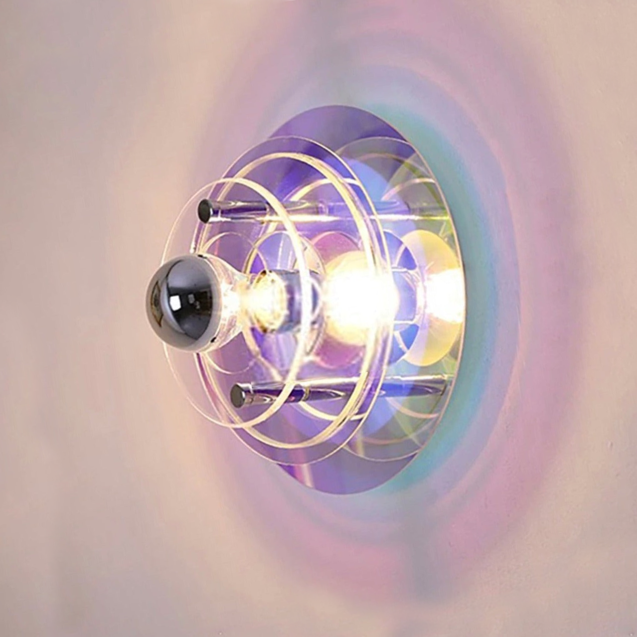 Retro Color Layers Acrylic LED Wall Lamp-Letifly Lights and Decor