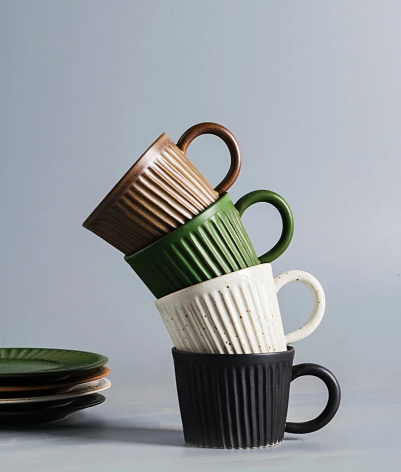 Ridgeway Artisan Ceramic Coffee Cup & Saucer Set