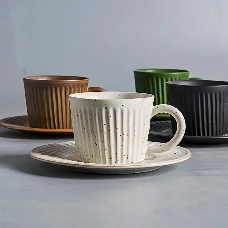 Ridgeway Artisan Ceramic Coffee Cup & Saucer Set