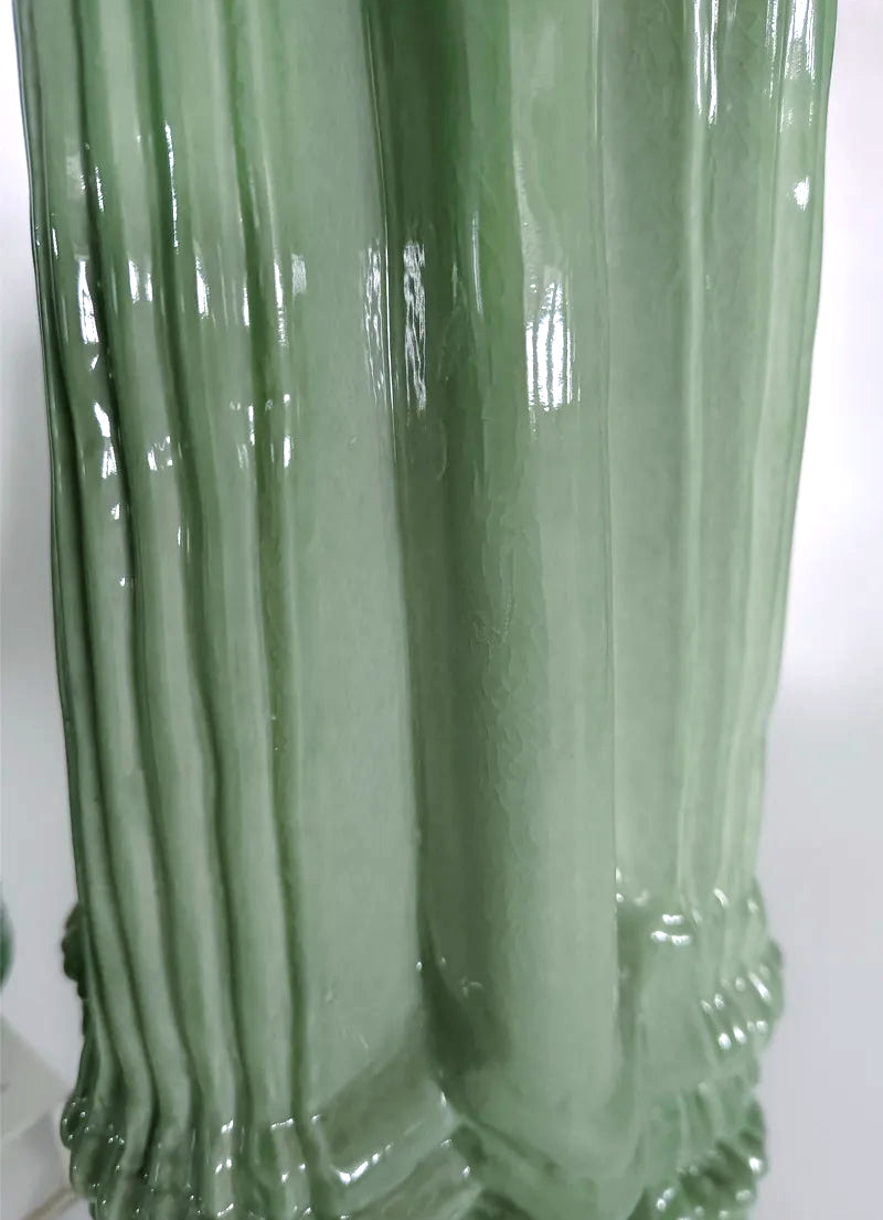 Ripple Glazed Ceramic Abstract Vase-Letifly Lights and Decor