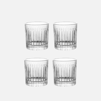 Stackable Ribbed Glassware stackable high-quality glasses with ribbed design