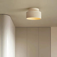 Mounted LED Ceiling Light Nordic style resin ceiling lamp ribbed design tricolor LED light