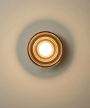 Ripple Walnut Wall Lamp solid wood retro walnut headlight entrance lighting wall decor