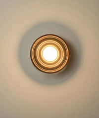 Ripple Walnut Wall Lamp solid wood retro walnut headlight entrance lighting wall decor