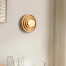 Ripple Walnut Wall Lamp solid wood retro walnut headlight entrance lighting wall decor