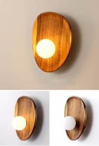 Rustic Glow Wooden Wall Sconce-Letifly Lights and Decor