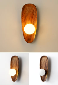 Rustic Glow Wooden Wall Sconce-Letifly Lights and Decor
