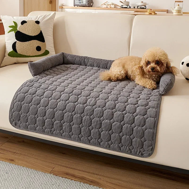 Pet Bed Quilted Plush Sleeping Mat with Bolstered Edges Soft Indoor Pet Lounger for Cats and Small Dogs - Letifly Lights and Decor