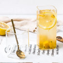 Square glass cup clear cold drink minimalist modern durable tumbler