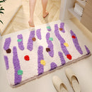 VIKAMA Candy Color Clash Floor Mat Soft Skin Non-Slip Room Entry Foyer Living Room Multi-Scene Wave Color Dots Ins Style Decor-Letifly Lights and Decor
