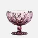 1 PC Vintage Embossed Solid Colored Goblet 300ml 10oz Glasses Goblets Stemware Ice Cream Dessert Cocktail Glass Cup Table Decor-Letifly Lights and Decor