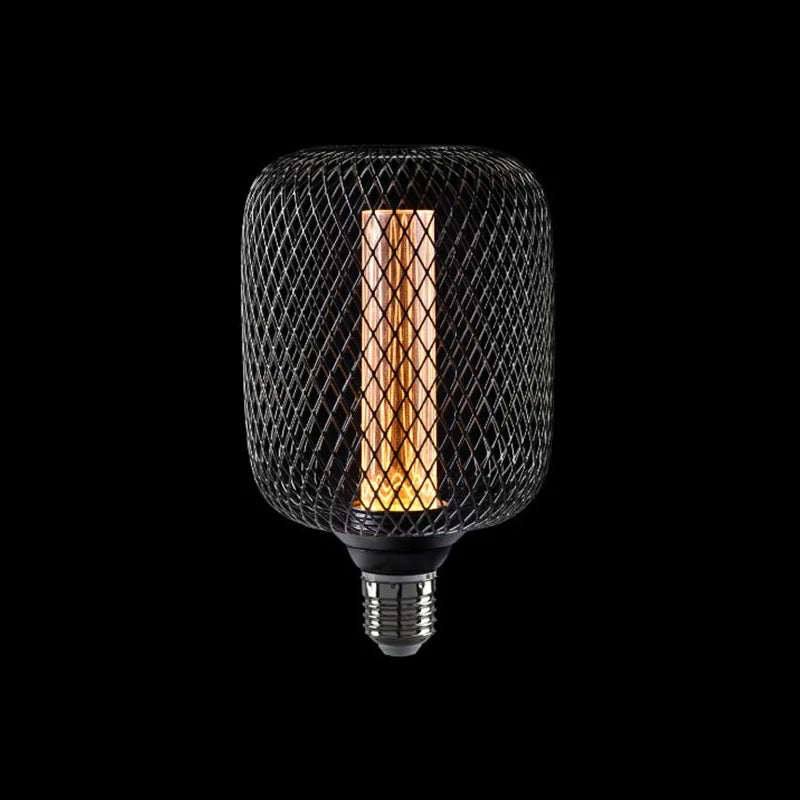 Nordic Simple Wrought Iron Mesh Cover Lamp Metal Cage Dining Bar Counter Light Luxury RN Light Pillar E27 Home Room Decor Indoor-Letifly Lights and Decor