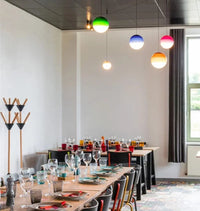 Modern Creative Colored Glass Ball LED Chandelier Restaurant Living Room Bedroom Hotel Art Pendant Lamp Home Decor Light Fixture-Letifly Lights and Decor