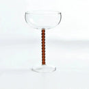 200ml Elegant Champagne Coupes Yellow Amber Green Purple Black Beaded Stem Glass Goblet Cocktail Glass Cup Beverage Drinkware-Letifly Lights and Decor