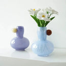 Glass vase with orb detail stained glass pastel colorful modern decor