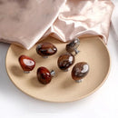 New Agate Stone Wardrobe Handle Random Color Furniture Hardware Drawer Knobs Aluminum Alloy Base Cabinet Pulls-Letifly Lights and Decor