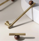 Bronze Brass + Walnut Wood Cabinet Handle and Knob Drawer Knobs T Bar Bedroom Kitchen Cupboard Hardware / Drawer Handles-Letifly Lights and Decor