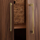 Bronze Brass + Walnut Wood Cabinet Handle and Knob Drawer Knobs T Bar Bedroom Kitchen Cupboard Hardware / Drawer Handles-Letifly Lights and Decor