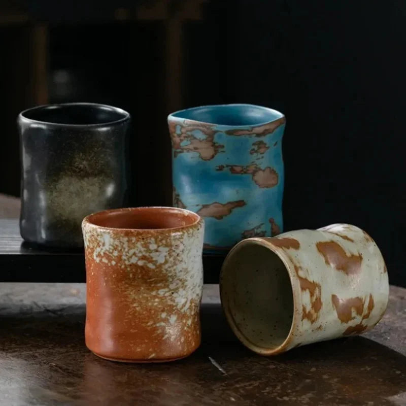 Coarse Pottery Coffee Cup rustic japanese ceramic coffee cup handmade pottery espresso mug