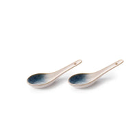 Blue ceramic dinnerware scalloped petal plate bowl sunburst glaze modern dining tableware set
