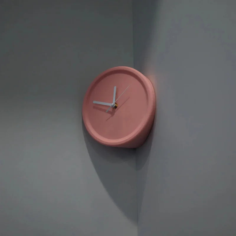 Ins Quiet Wall Clock 8inch Non-Ticking Punch-Free Corner Wall Clock Wall Decor Bedroom Technology Luxury Art Home Decoration-Letifly Lights and Decor