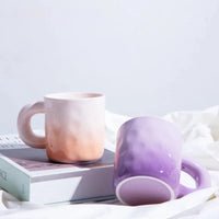 Ceramic gradient mug colorful ombré glaze coffee tea cup gift box
