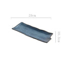 Japanese-style Sushi Plate Rectangular Ceramic Sashimi Flat Plate Creative Tableware Irregular Long Commercial Japanese Plate-Letifly Lights and Decor