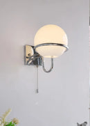 Kinetic Orb Wall Light - Letifly Lights and Decor - Modern Wall Light Glass Orb Curved Metal Arm Bauhaus Style Ambient Lighting