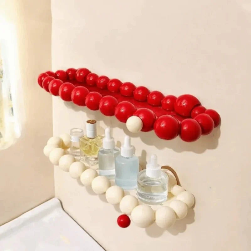 Plastic Cloud Suction Cup Storage Rack Punch Free Large Capacity Cosmetics Storage Rack Space Saving Removable-Letifly Lights and Decor