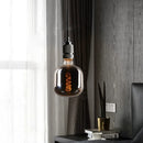 Letifly Lights & Decor - The Smoke Spiral Filament Bulb - Mirror gray LED filament bulb with decorative spiral filament and warm ambient glow