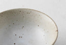 Ceramic retro rice bowls speckled glaze unglazed base set of 4 vintage porcelain bowls
