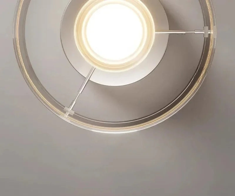 Letifly Lights & Decor - Luminary Drum LED Flush Mount Light - Modern circular ring ceiling light with ribbed diffuser and 3-color LED lighting