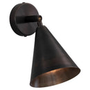 Vetra Cone Copper Wall Sconce copper cone wall sconce adjustable modern black gold LED bedside lamp