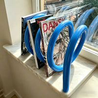 1pc Modern Metal Orange Rotating Spiral Bookstand Desktop File Organizer Holder For Books Documents Office Home Study Use-Letifly Lights and Decor