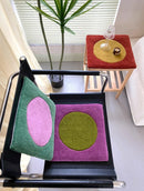 Handmade Colorful Tufting Seat Cushion Soft Square Chair Sofa Pad Hanging Wall Decoration Tapestry Home Office Warm Decor-Letifly Lights and Decor