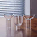 Ribbed borosilicate glass whiskey cocktail espresso cup old fashioned durable glass tumbler