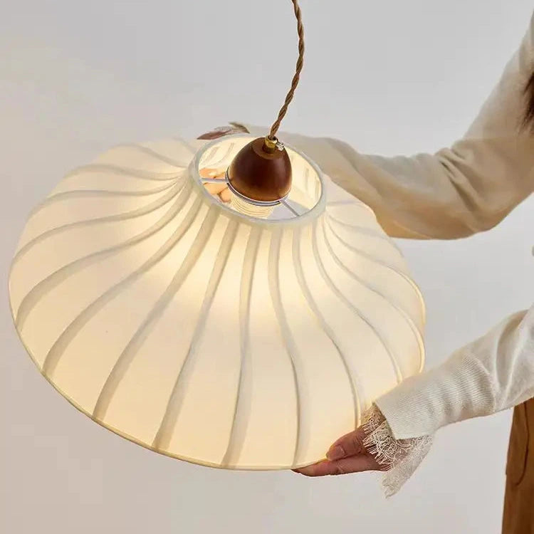 Wabi Sabi Fabric Pendant Lights for Dining Rooms Living Rooms Bedrooms Apartment Ceiling Lights Modern Atmosphere Room Decor-Letifly Lights and Decor