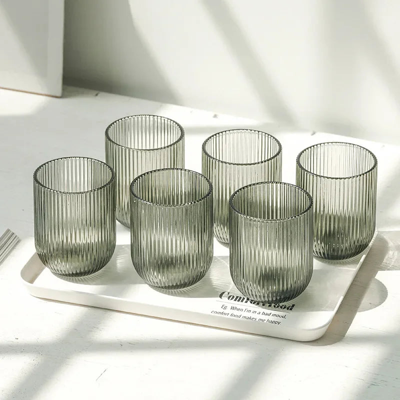 The Verona Ribbed Glasses (Set of 6)
