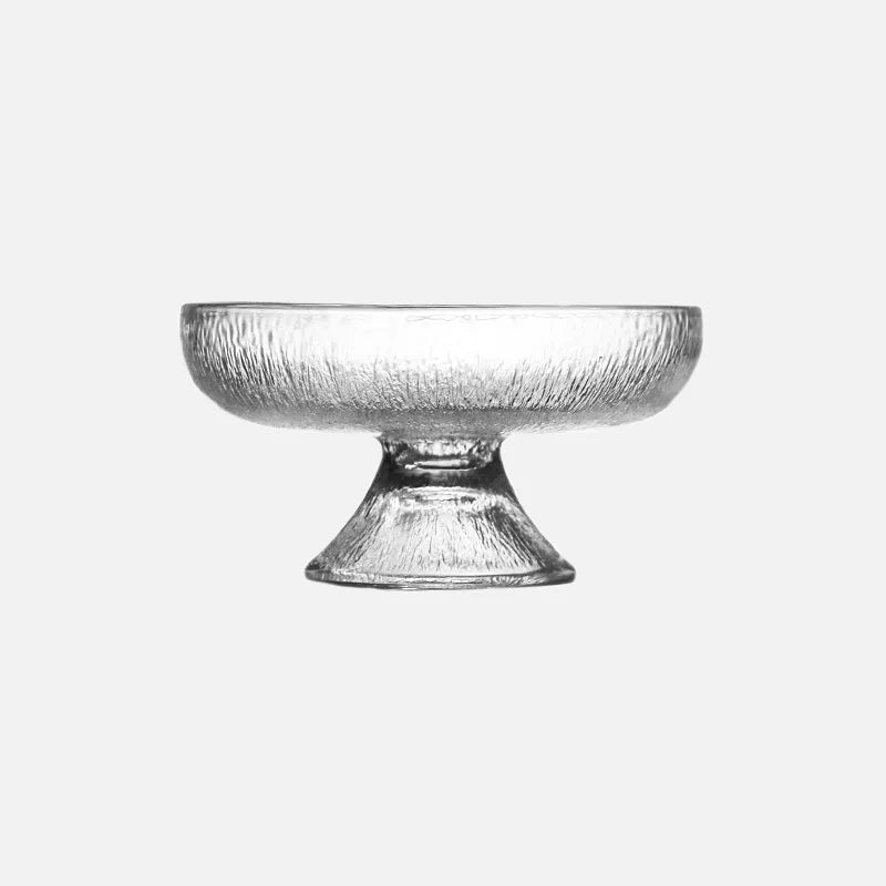 Glass Serving Dish with A Stand Snack Plates ,Snack and Candy Platter, Ice Cream Bowl,Yogurt Snack Dish Bar Dinnerware Plates-Letifly Lights and Decor