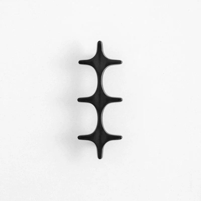 Letifly Lights & Decor - Crossbeam Brass Knobs - Sculptural Brass Cabinet Knobs Cross Shape Antique Gold Black Polished Chrome Hardware