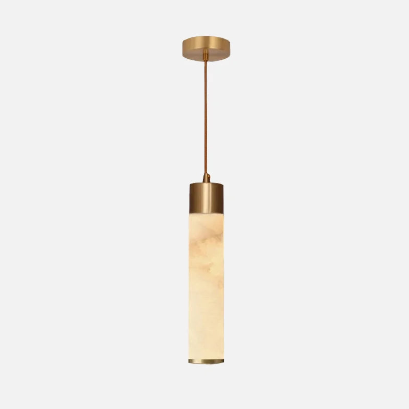 Modern Copper Light Luxury Pendant Lamp Marble Bedside Bedroom Hotel Dining Room Kitchen Stone Hallway Hanging Lighting Led-Letifly Lights and Decor