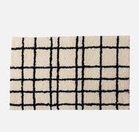 Ins Stripe Tufting Grids Bathroom Mat Living Room Carpet Bathmat Bedside Rug Soft Bedroom Floor Pad Home Decor-Letifly Lights and Decor