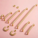 2.52"-15.74" Nordic Brass Long Furniture Handles Wardrobe Kitchen Cupboard Cloakroom Bedside Cabinet Handle Bedroom Accessories-Letifly Lights and Decor